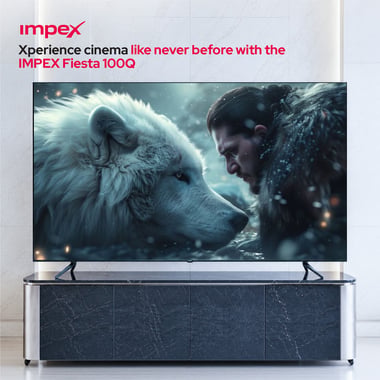 امبيكس 100 بوصة تلفزيون ذكي,دقة 4 كيه كيو ليد,144 هرتز VRR/240 هرتز DLG,اسود,Impex Fiesta 100" SMART QLED TV