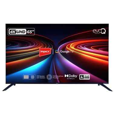 امبيكس 65 بوصة تلفزيون ذكي,دقة 4 كيه ليد,60 Hz,اسود,Impex 65 Inch 4K Ultra HD Smart LED Google TV