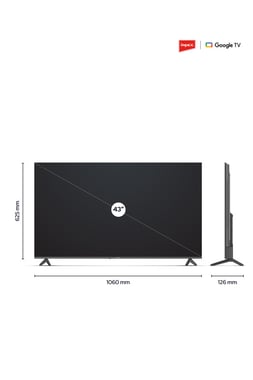 Impex 43" Smart Tv,Full Hd Qled,60 Hz,Black,43-Inch Full Hd Google Qled Tv