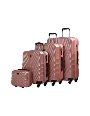 Track Luggage Set (14"/20"/24"/28"),4 Pieces,Gold
