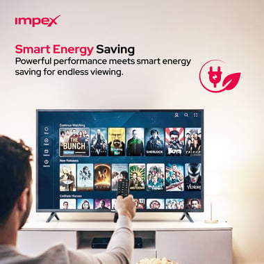 امبيكس 58 بوصة تلفزيون ذكي,UHD ليد,60 Hz,اسود,Impex 58 Inch Gloria Ultra HD Smart LED TV