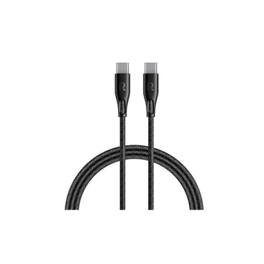 Ravpower Rp-Cb1029 Ravpower Rp-Cb1029 60w Fast Charging Nylon Braid Black Global Version Type C To C Cable 1.2m Sync & Charge Cable,1.2 Cm,Black