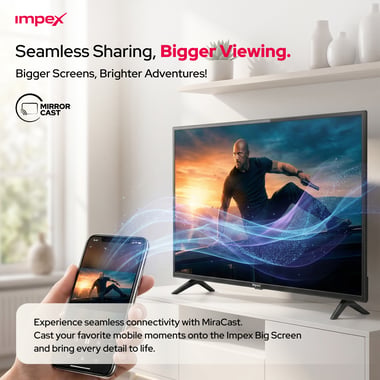 امبيكس 65 بوصة تلفزيون ذكي,UHD ليد,60 Hz,اسود,Impex 65 Inch 4K UHD Smart LED TV