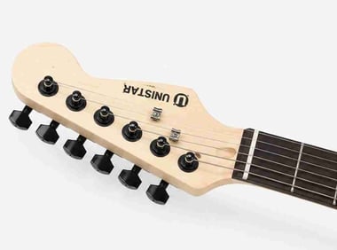 Unistar Electric Guitar Beginner,Left-Handed,6 Strings,Adults,Black