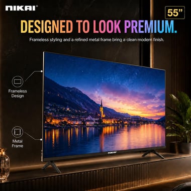 Nikai 50" Smart Tv,4k Qled,60 Hz,Black,Nik50meu4qled
