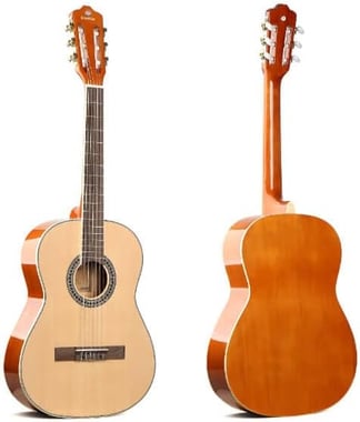 Unistar Classical Guitar Beginner,Right-Handed,6,Adults,Brown