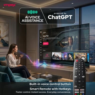 امبيكس 50 بوصة تلفزيون ذكي,دقة كاملة كيو ليد,60 Hz,اسود,Wios50Q