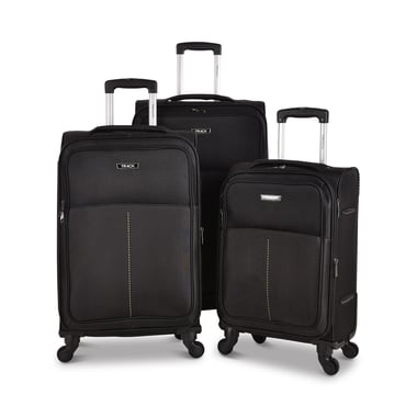 Track Luggage Set Of 3 (20"/24"/28"),3 Pieces,Black