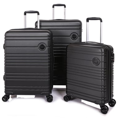 Track Luggage Set Of 3 (20"/24"/28"),3 Pieces,Black