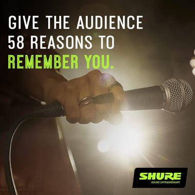 Shure Sm58-S,Usb-C/Xlr Dynamic Microphone,Black