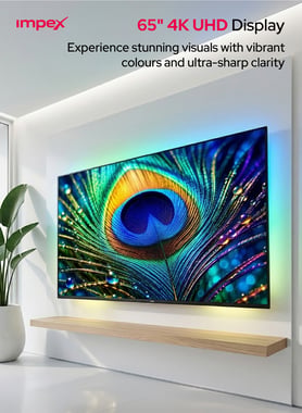 Impex 65" Smart Tv,4k Qled,60 Hz,Black,Wios65q