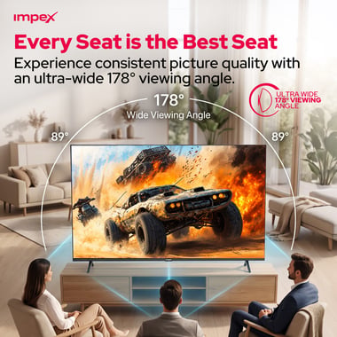 امبيكس 50 بوصة تلفزيون ذكي,دقة كاملة كيو ليد,60 Hz,اسود,50 Inch Google QLED Smart TV Full HD 1080P