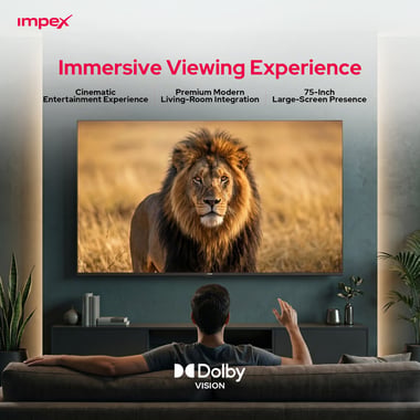 Impex 75" Smart Tv,4k Qd Mini-Led,120 Hz,Black,75qdmini120hz