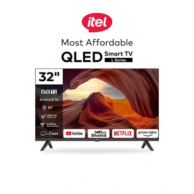 آيتل 32 بوصة تلفزيون ذكي,دقة اتش دي كيو ليد,60 Hz,اسود,TV L3260N 32 INCH