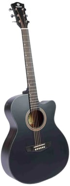 Unistar Acoustic Guitar Beginner,Right-Handed,6,Adults,Black