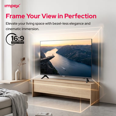 امبيكس 43 بوصة تلفزيون ذكي,دقة كاملة كيو ليد,60 Hz,اسود,43" Inch Smart QLED Android TV
