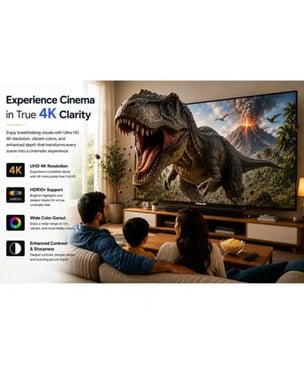 Nikai 50" Smart Tv,4k Led,60 Hz,Black,50qtzn4ksled