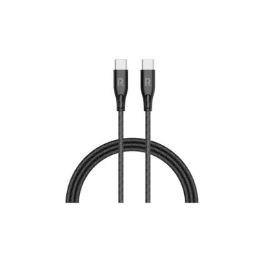 Ravpower Rp-Cb1035 Ravpower Rp-Cb1035 100w 1.5m Nylon Usb-C To Usb-C Cable Black Sync & Charge Cable,1.5 Cm,Black