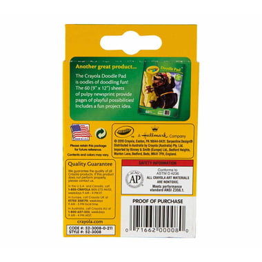 Crayola Wax Crayon,Assorted Color,8