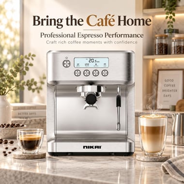 Nikai Espresso Machine,Silver