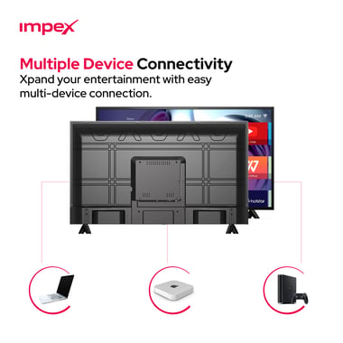 امبيكس 58 بوصة تلفزيون ذكي,UHD ليد,60 Hz,اسود,Impex 58 Inch Gloria Ultra HD Smart LED TV