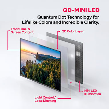 Impex 65" Smart Tv,4k Qd Mini-Led,120 Hz (Dlg),Black,65 Inch Google Tv Qd Mini Led 4k Ultra Hd Smart Tv