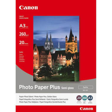 Canon Photo Paper, Satin, White, A3, 260 gsm, 20 Sheets