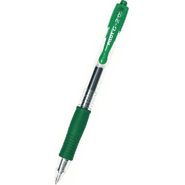 Pilot Gel Ink Pen, Green Ink Color, 0.5 mm, Ballpoint