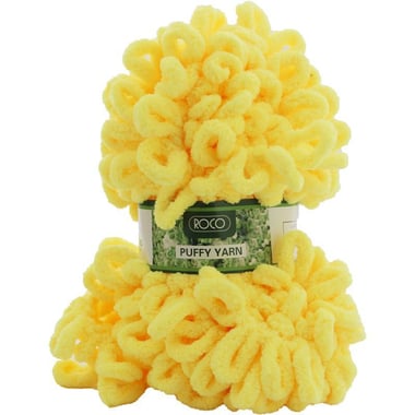 Roco Puffy Yarn, 100 Grams, Yellow