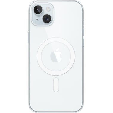 Apple Clear Back Cover Mobile Case with MagSafe, for iPhone 15 Plus, Clear