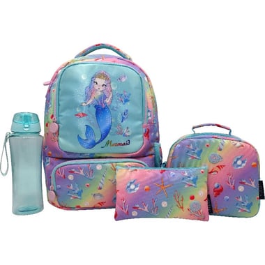 Atrium Classic Mermaid 4-in-1 Value Set Backpack with Accessory, Purple