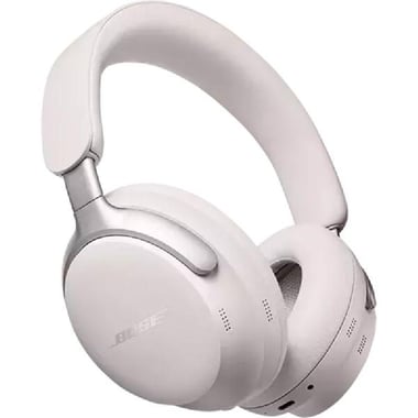 Bose QuietComfort Ultra On-Ear Headphones, Active Noise Cancelling, Bluetooth, USB-C, Built-in Microphone, White Smoke