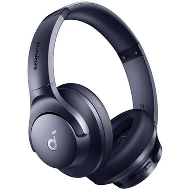 Anker Soundcore Q20i On-Ear Headphones, Active Noise Cancelling, Bluetooth, USB (Charging), Built-in Microphone, Blue