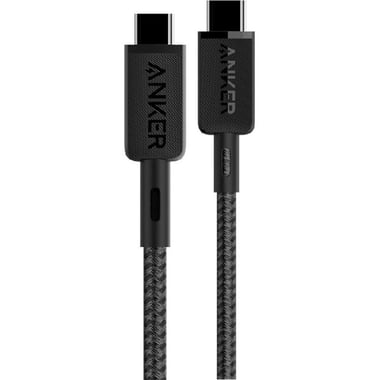 Anker 322 USB-C to USB-C Sync & Charge Cable, 3.00 ft ( 91.44 cm ), Black