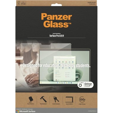 PanzerGlass Tablet Screen Protector, Super+ Glass, Edge-to-Edge, for Microsoft Surface Pro 9/Surface Pro X/Surface Pro 8