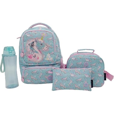 Atrium Unicorn Classic 4-in-1 Value Set Backpack with Accessory, Green