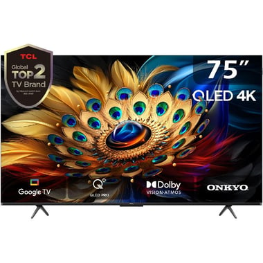 TCL 75" Smart TV, 4K QLED, QLED (Quantum-dot), Black, C655