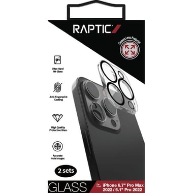 X-Doria Raptic Glass (Full Frame) Smartphone Camera Accessory, for iPhone 14 Pro/iPhone 14 Pro Max, Clear