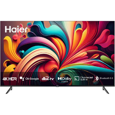 Haier 65" Smart TV, Ultra HD, DLED, Black, H65K801UG