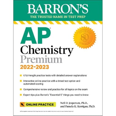 Barron's AP Chemistry Premium، 2022-23 - with 6 Practice Tests