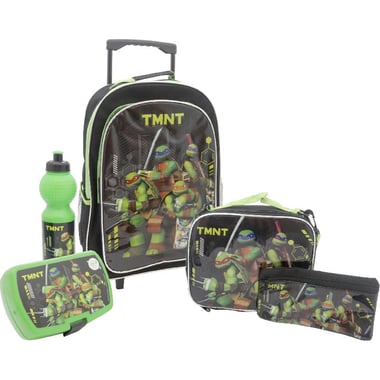 Viacom TMNT 5-in-1 Value Set Trolley Bag with Accessory, Black/Multi-Color
