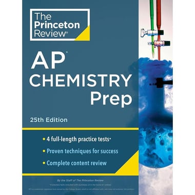The Princeton Review: AP Chemistry Prep 2024, 25th Edition - 4 Practice Tests + Complete Content Review + Strategies & Techniques