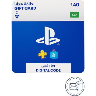 Sony Gift Card 40$ PlayStation Store Payment and Recharge Card (Delivery by eMail), Digital Code (KSA)