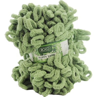 Roco Puffy Yarn, 100 Grams, Pea Green
