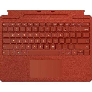 Microsoft Surface Pro Signature Type Cover Tablet Keyboard Case, Magnetic Attachment, for Microsoft Surface Pro 9/Surface Pro 8/Surface Pro X, Poppy Red