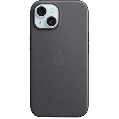 Apple FineWoven Back Cover Mobile Case with MagSafe, for iPhone 15, Black