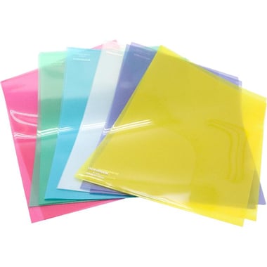 Data Bank Sheet Protector, A4, Side/Topload Opening, Blue/Clear/Green/Purple/Red/Yellow