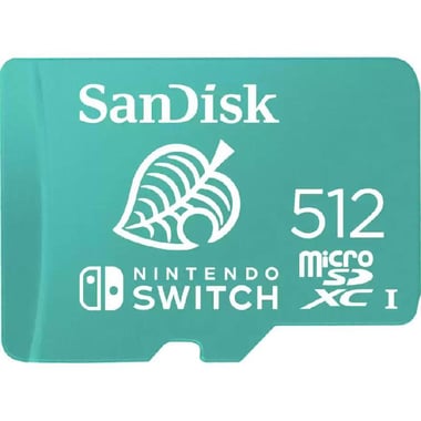 SanDisk MicroSDXC Card for Nintendo Switch, 512 GB, Read Speed: up to 100MB/s, Write Speed: up to 90MB/s