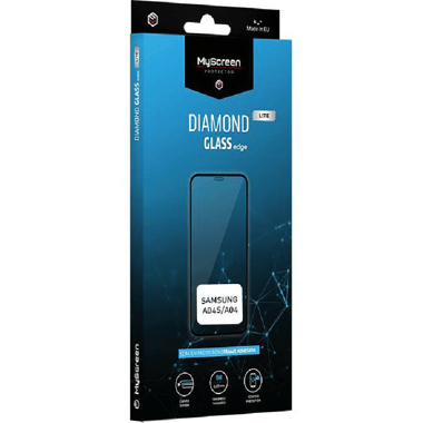 MyScreenPROTECTOR DIAMOND GLASS edge Lite Smartphone Screen Protector, Full Glue, Black, for Samsung Galaxy A04s/Galaxy A04/Galaxy A04e