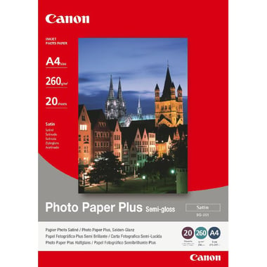 Canon Photo Paper, Satin, White, A4, 260 gsm, 20 Sheets